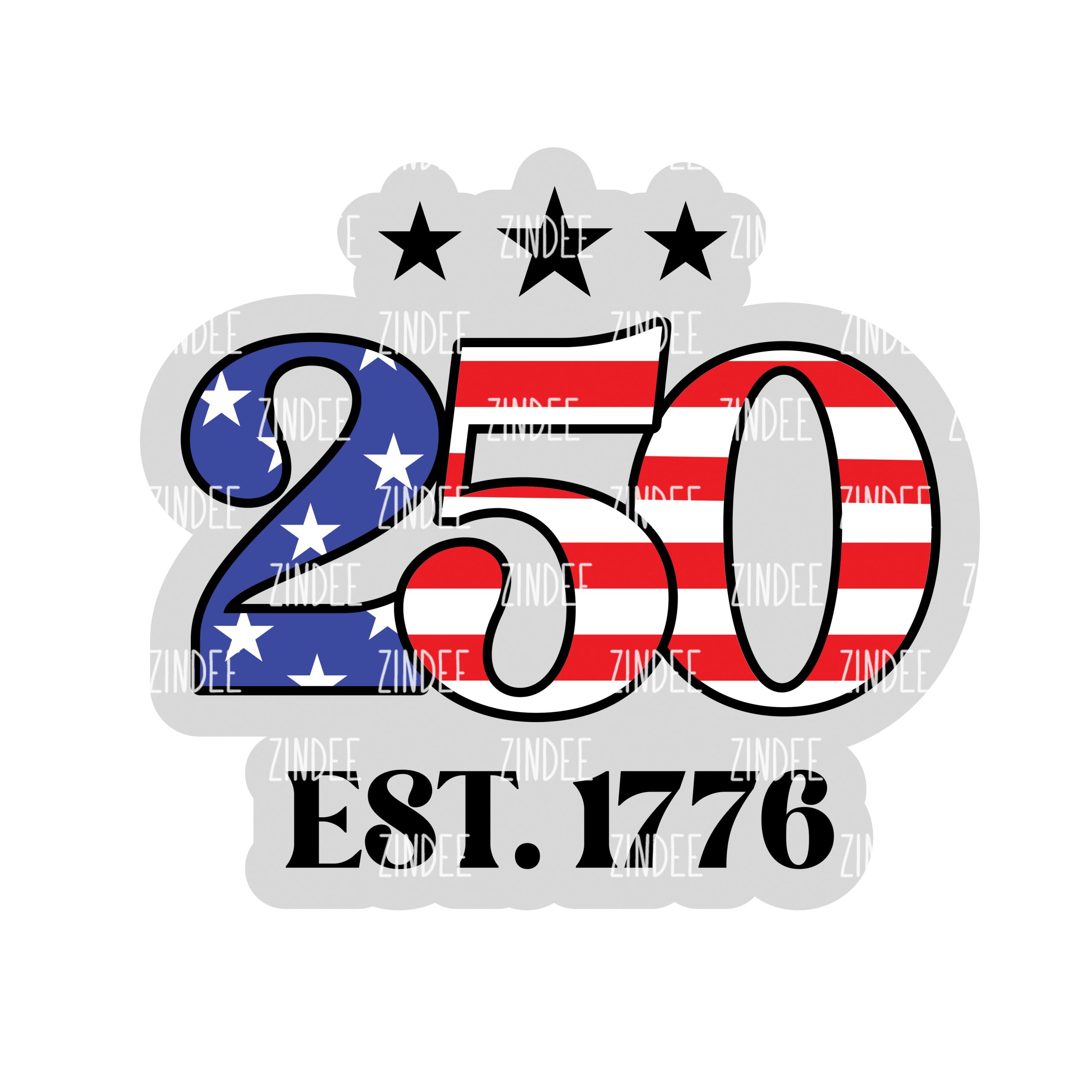 Americas 250 – Acrylic Badge Reel Blank (2") No Hole | Optional Sticker or UV DTF