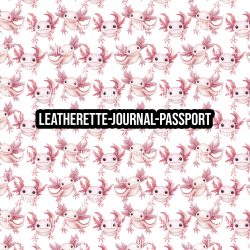 Axolotl - Journal- PASSPORT Size (Faux Leather)