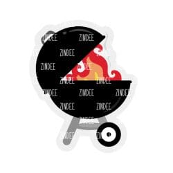 BBQ Grill – Acrylic Badge Reel Blank (2") No Hole | Optional Sticker or UV DTF