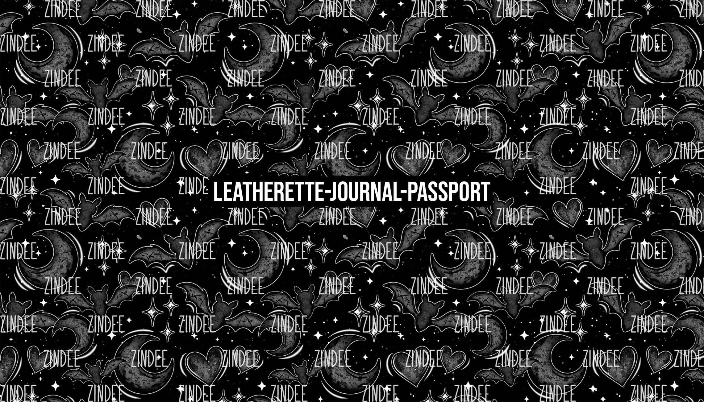 Bats and Hearts - Journal- PASSPORT Size (Faux Leather)