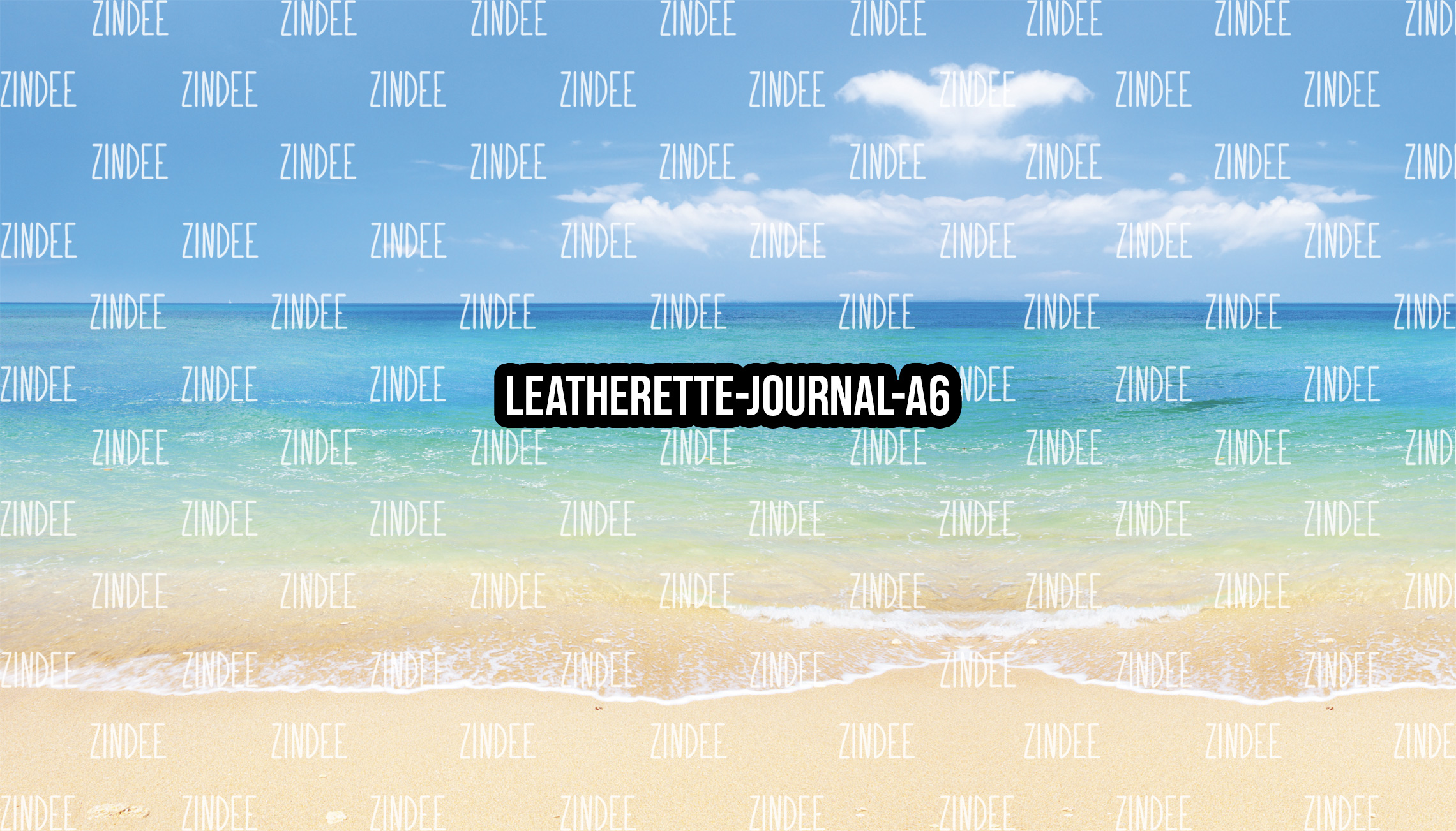 Beach Scene - Journal Size- A6 (Faux Leather)