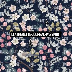 Berry Bird Floral - Journal- PASSPORT Size (Faux Leather)