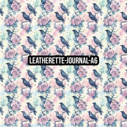 Black Birds and Roses - Journal Size- A6 (Faux Leather)