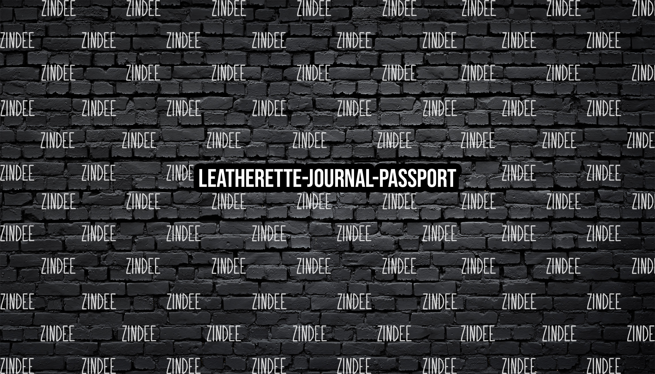 Black Brick - Journal- PASSPORT Size (Faux Leather)