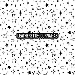 Black Sketch Stars - Journal Size- A6 (Faux Leather)
