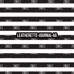 Black White Stripe - Journal Size- A6 (Faux Leather)