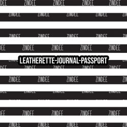 Black White Stripe - Journal- PASSPORT Size (Faux Leather)