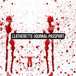 Blood Spatter - Journal- PASSPORT Size (Faux Leather)