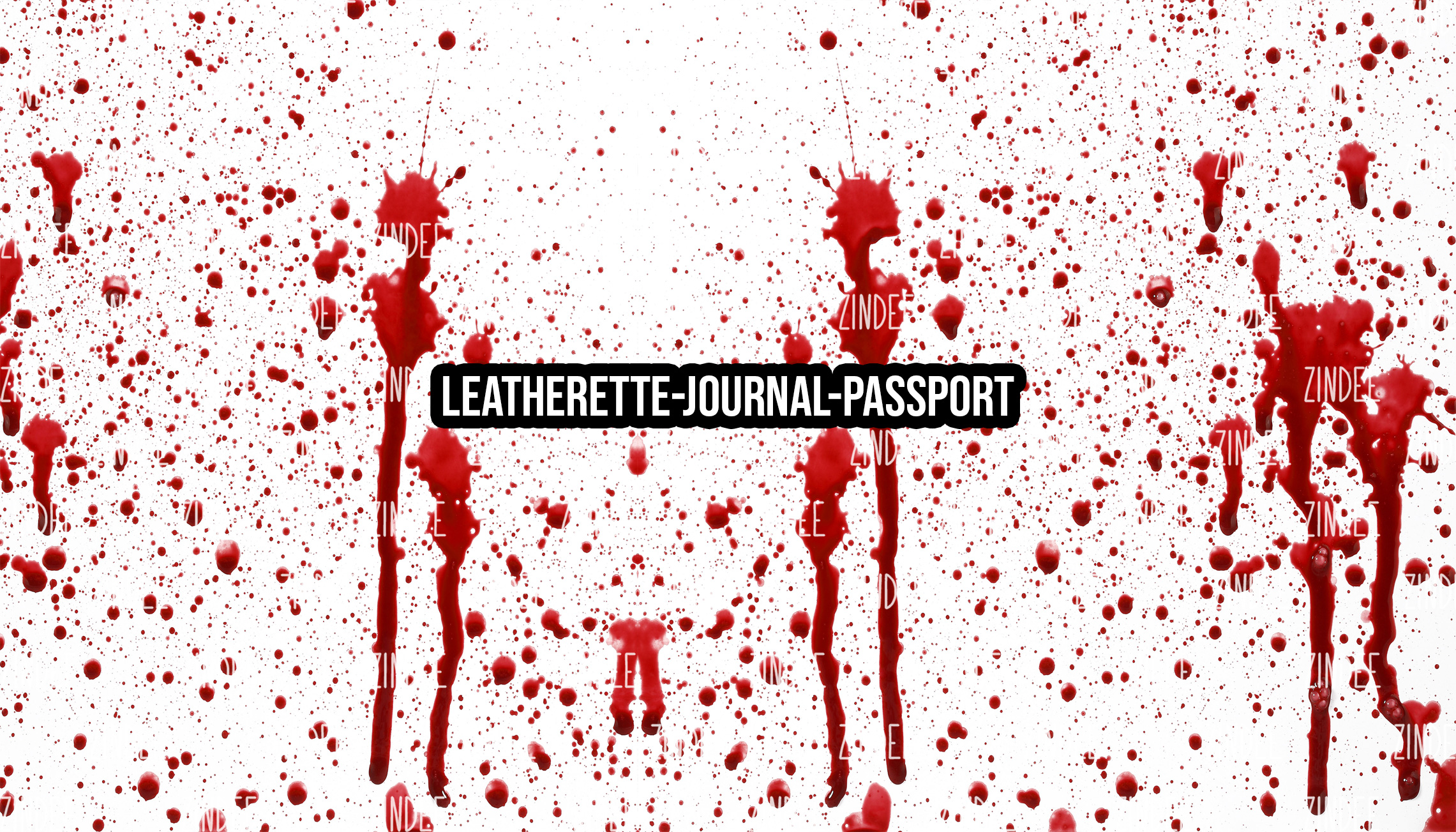 Blood Spatter - Journal- PASSPORT Size (Faux Leather)