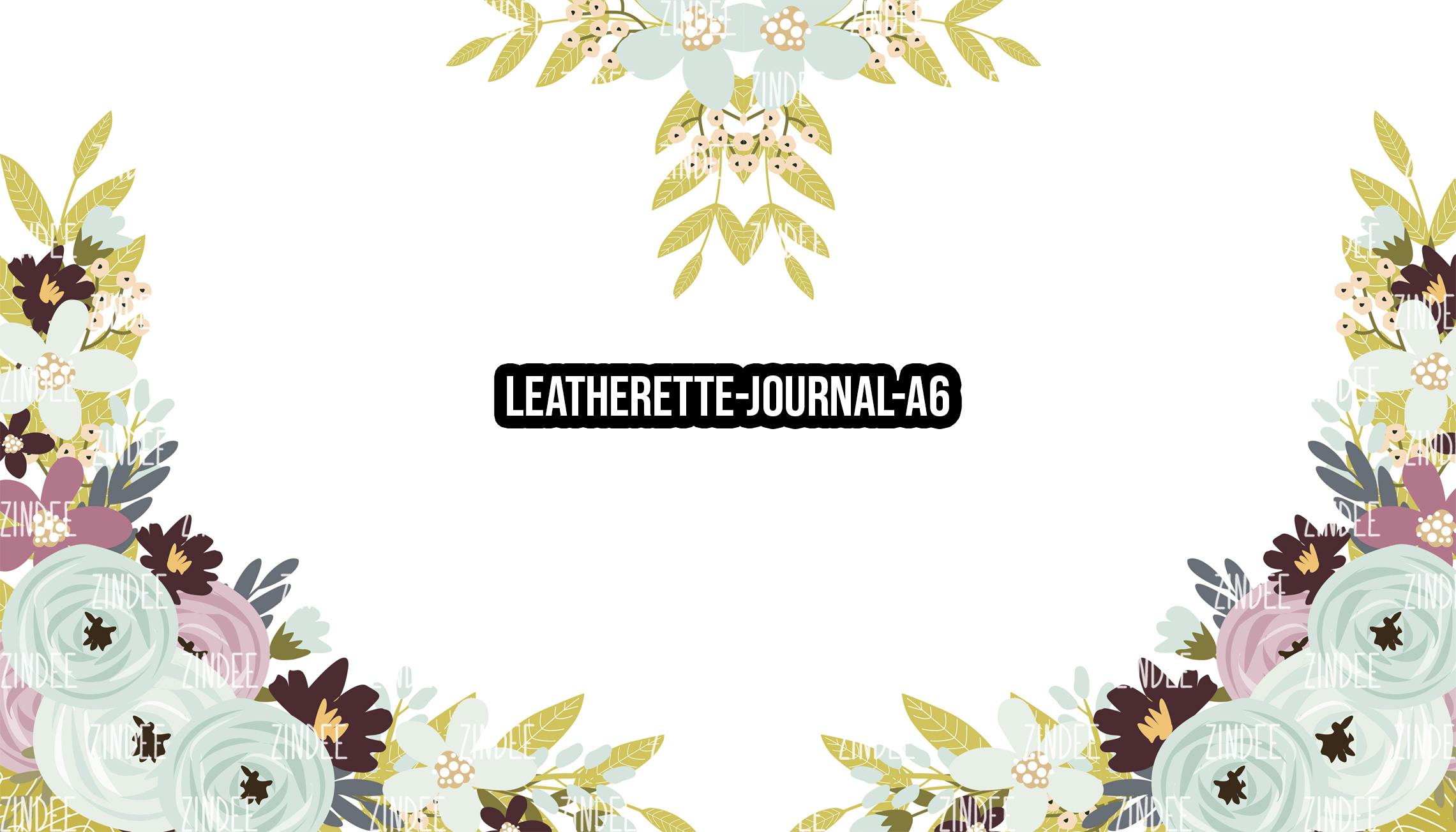 Blue Blooms 11 - Journal Size- A6 (Faux Leather)