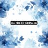 Blue Floral Watercolor - Journal Size- A6 (Faux Leather)