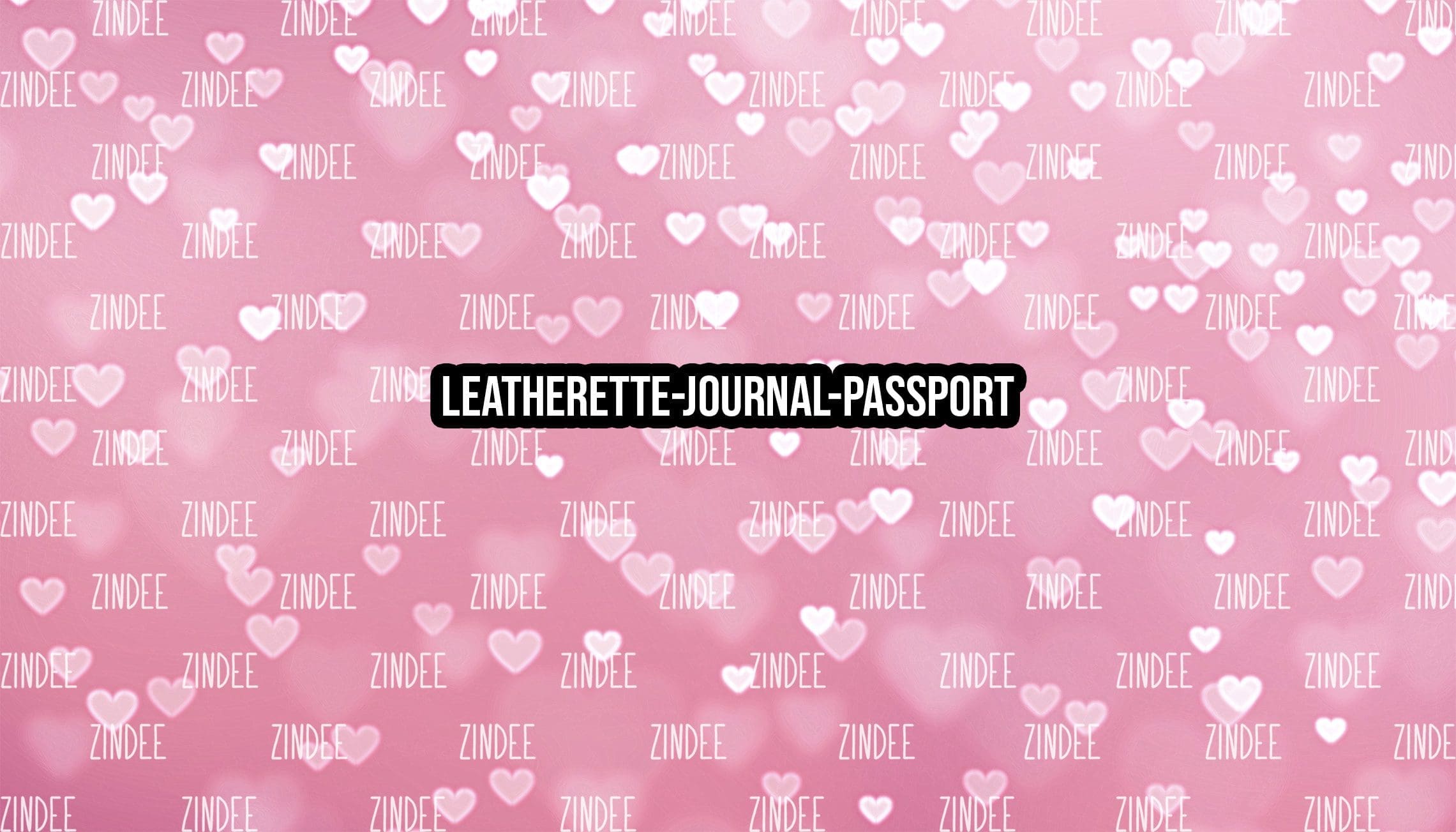 Bokeh Valentine 6 - Journal- PASSPORT Size (Faux Leather)