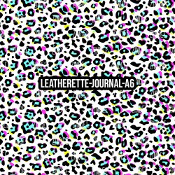 Brightly Colored Leopard - Journal Size- A6 (Faux Leather)