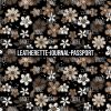 Brown Florals - Journal- PASSPORT Size (Faux Leather)