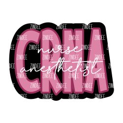 CRNA Script-Nurse Anethetist– Acrylic Badge Reel Blank (2") No Hole | Optional Sticker or UV DTF