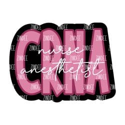 CRNA Script-Nurse Anethetist– Acrylic Badge Reel Blank (2") No Hole | Optional Sticker or UV DTF