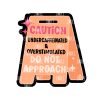 Caution Do Not Approach – Acrylic Badge Reel Blank (2") No Hole | Optional Sticker or UV DTF