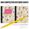 Gnome Sweet Garden – Mini Composition Notebook Wrap (3.25" x 4.5") | Vinyl Notebook Cover