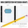 Notebook Paper – Mini Composition Notebook Wrap (3.25" x 4.5") | Vinyl Notebook Cover