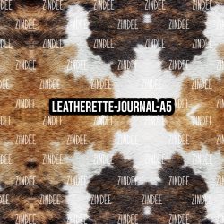 Cowhide Light Dark Brown - Journal Size- A5 (Faux Leather)