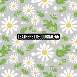 Daisy Blooms 6 - Journal Size- A5 (Faux Leather)