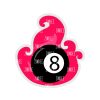 Fire 8 Ball – Acrylic Badge Reel Blank (2") No Hole | Optional Sticker or UV DTF