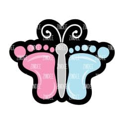 Infant-Preganancy Loss Butterfly – Acrylic Badge Reel Blank (2") No Hole | Optional Sticker or UV DTF