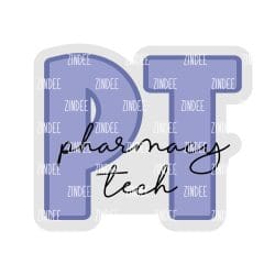 PT Script- Pharmacy Tech – Acrylic Badge Reel Blank (2") No Hole | Optional Sticker or UV DTF