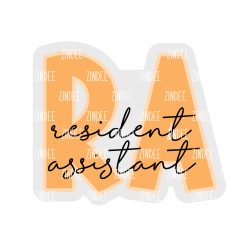 RA Script- Resident Assistant – Acrylic Badge Reel Blank (2") No Hole | Optional Sticker or UV DTF