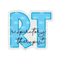 RT Script- Respiratory Therapist – Acrylic Badge Reel Blank (2") No Hole | Optional Sticker or UV DTF