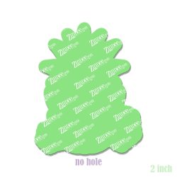 Alternative view of Jack O Lantern Pineapple – Acrylic Badge Reel Blank (2") No Hole | Optional Sticker or UV DTF