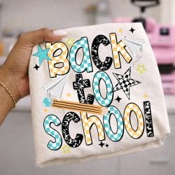Back To School Blue DTF Transfer