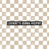 Checker Tan and White - Journal- PASSPORT Size (Faux Leather)