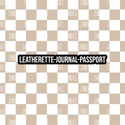 Checker Tan and White - Journal- PASSPORT Size (Faux Leather)