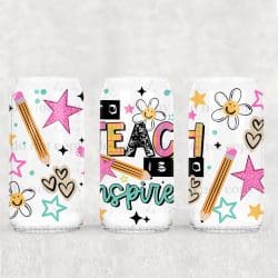 To Teach is To Inspire UV DTF Can Wrap
