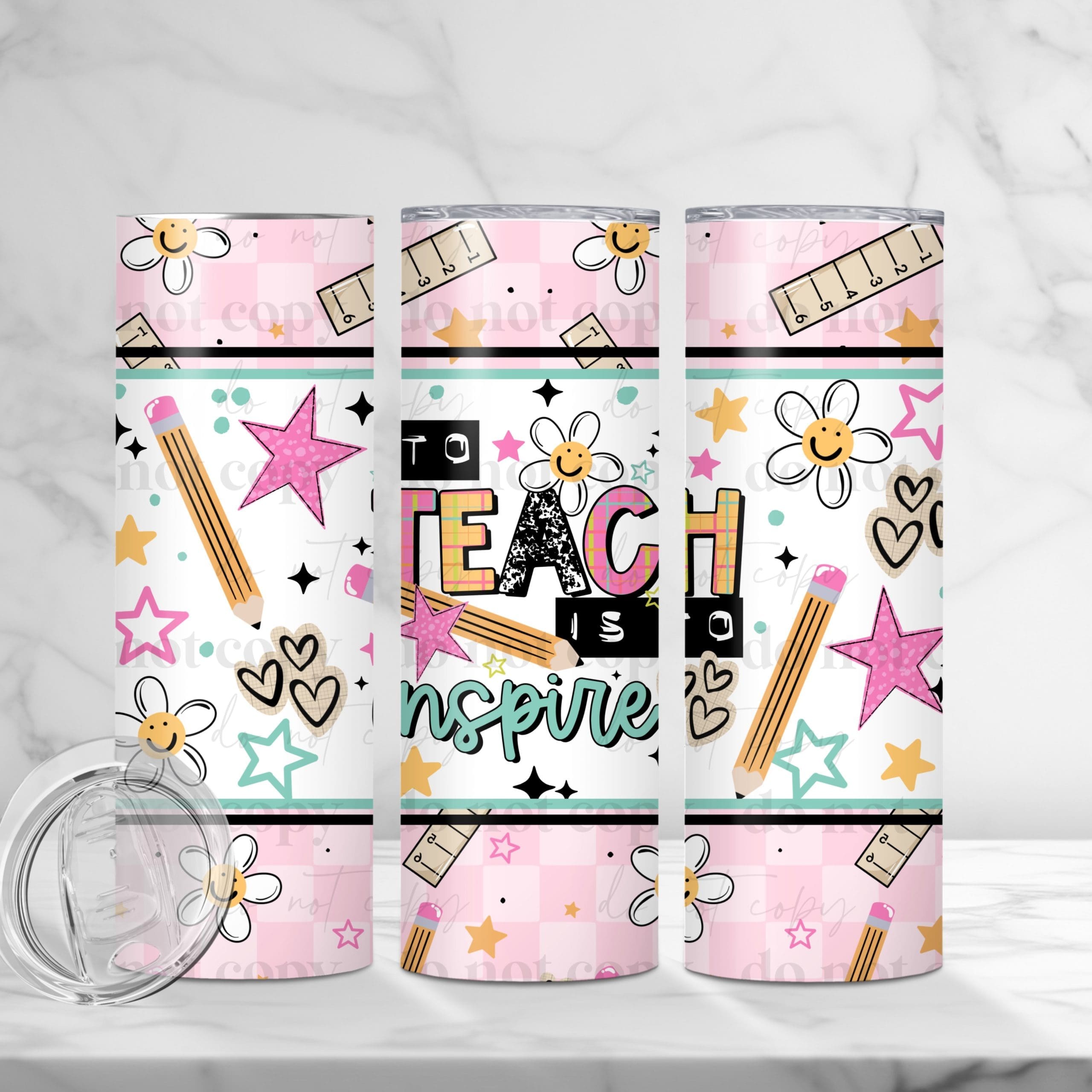 To Teach Inspire (Sublimation Wrap) 20 oz Skinny