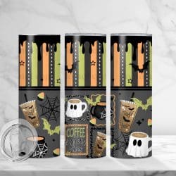 Coffee Spooky Vibe (Sublimation Wrap) 20 oz Skinny