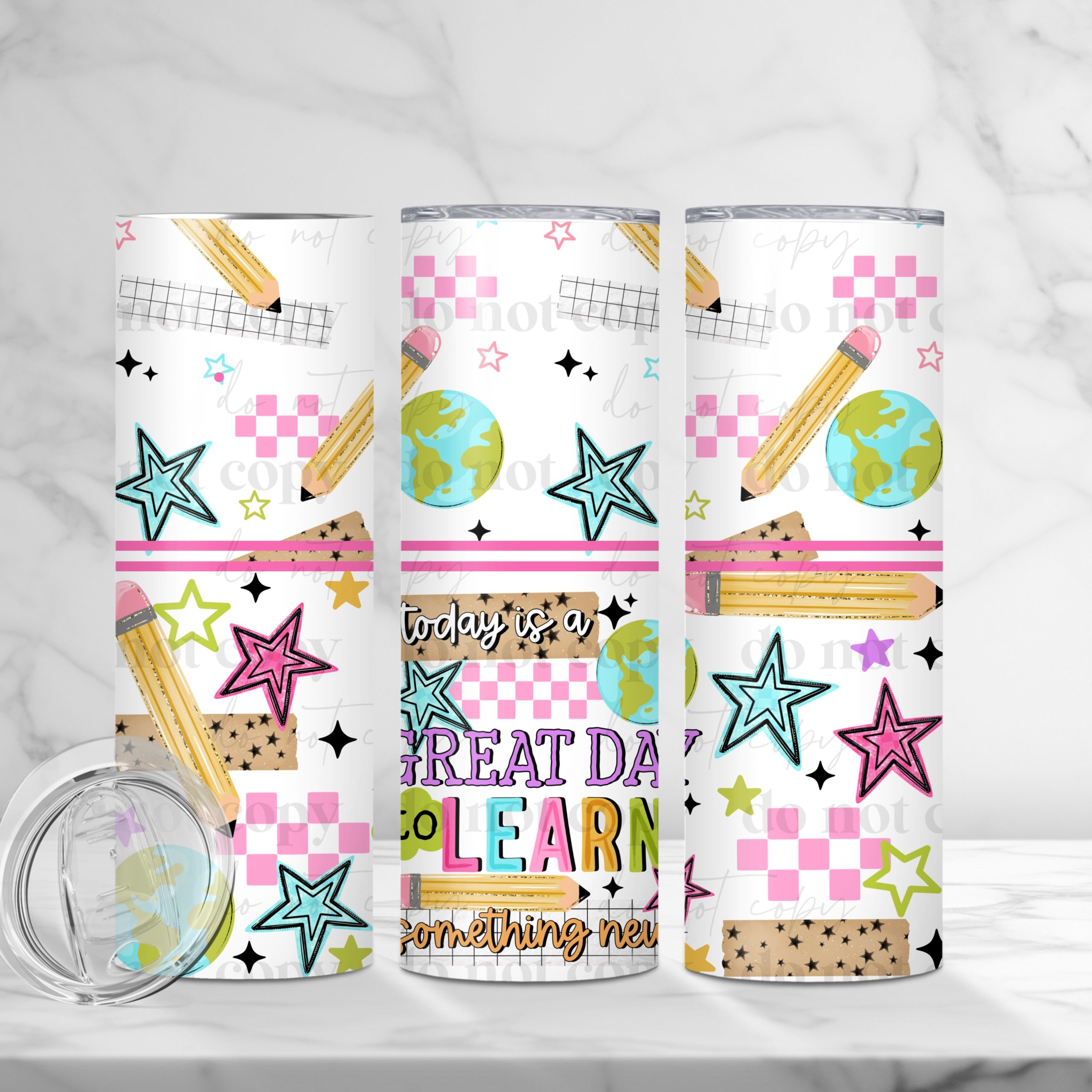 Great Day To Learn (Sublimation Wrap) 20 oz Skinny