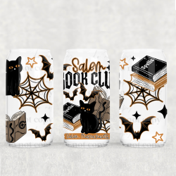 Salem Book Club UV DTF Can Wrap