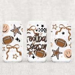 Football Season UV DTF Can Wrap
