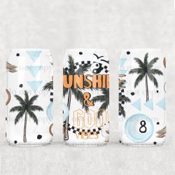 Sunshine and Good Vibes UV DTF Can Wrap