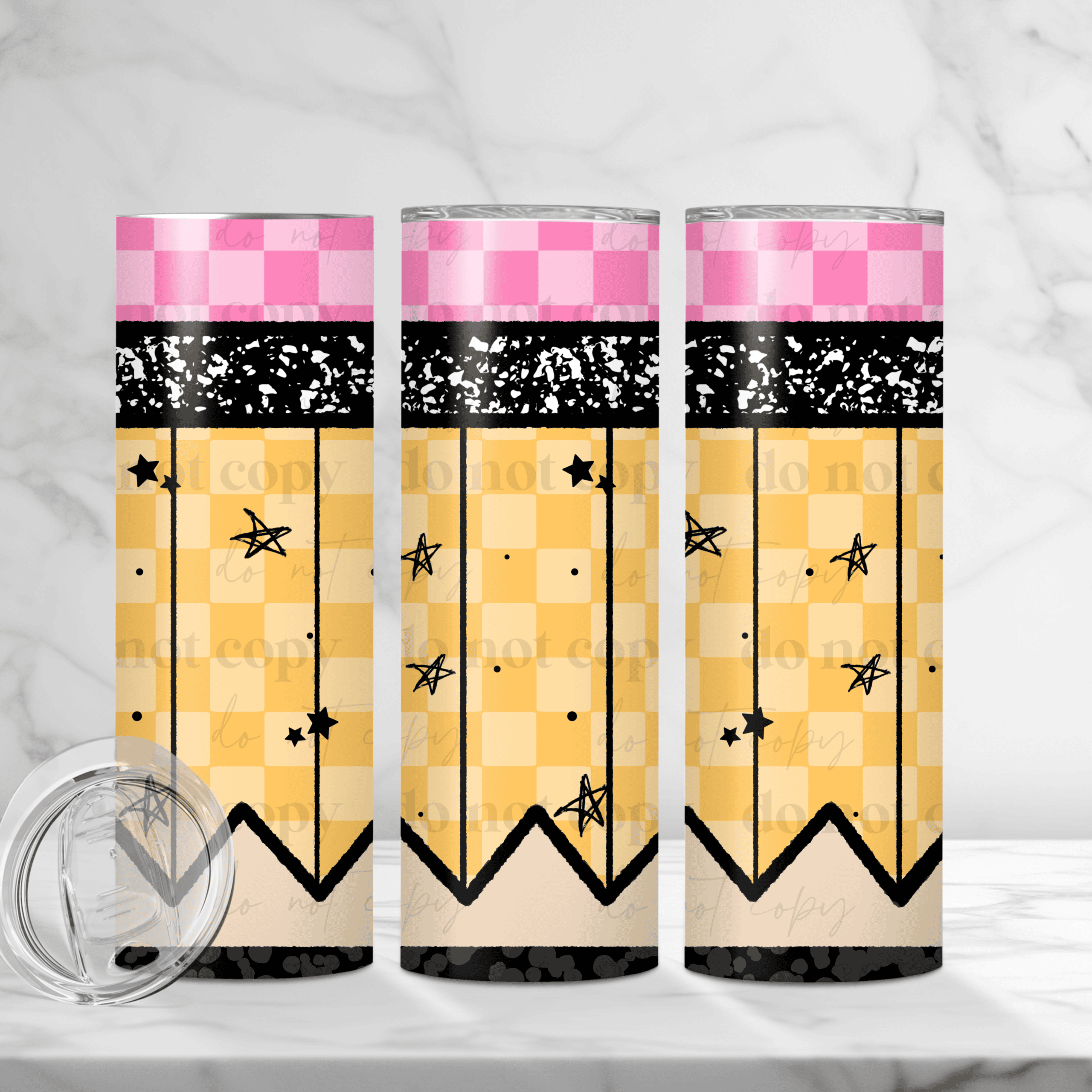 Pencil Tumbler (Sublimation Wrap) 20 oz Skinny