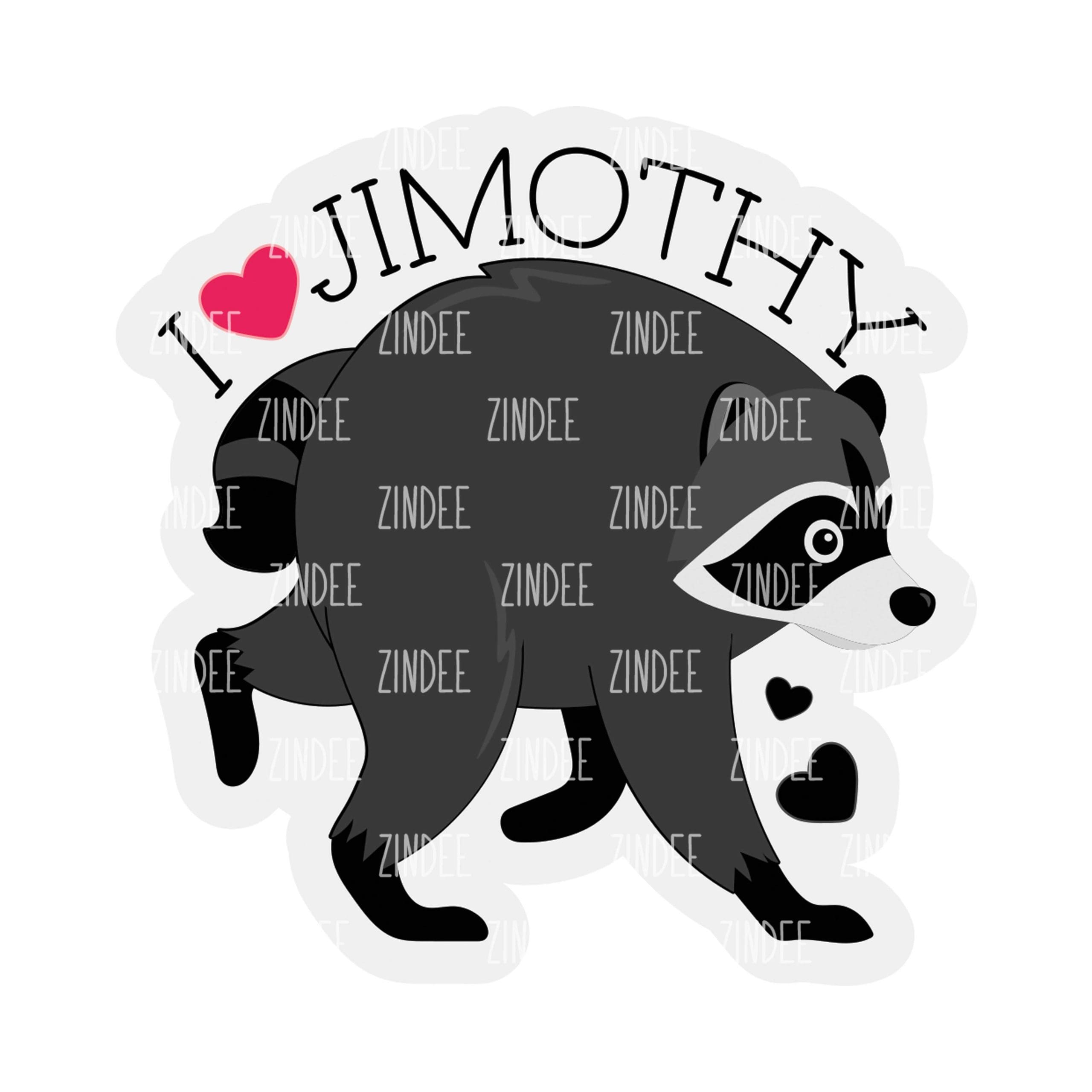 Jimothy Raccoon - Badge Reel Blank (2") NO HOLE | Also Available as Sticker or UV DTF