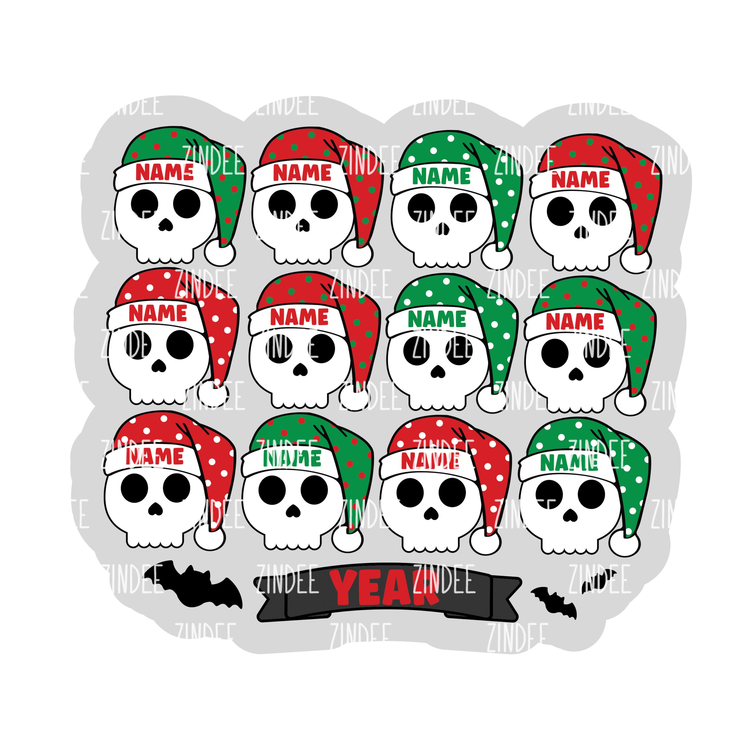 Skull Family Ornament 12 (4.5 inch)