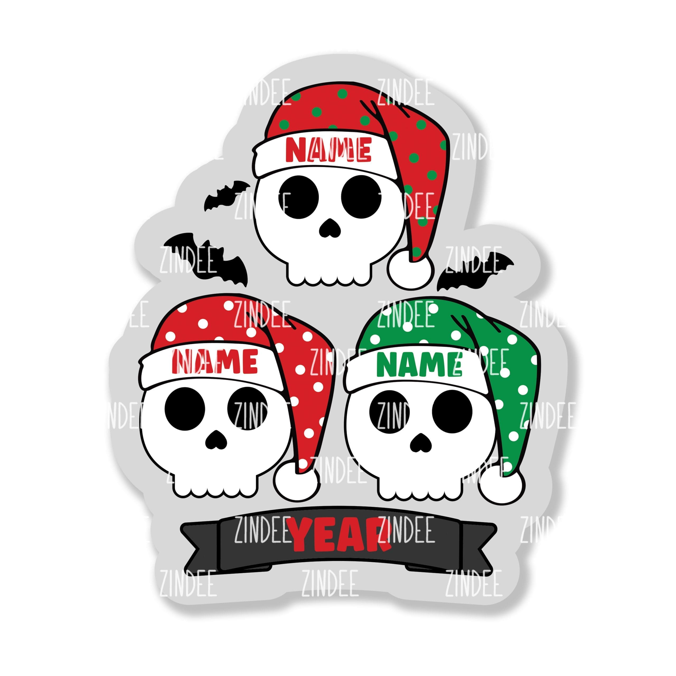 Skull Family Ornament 3 (4.5 inch)