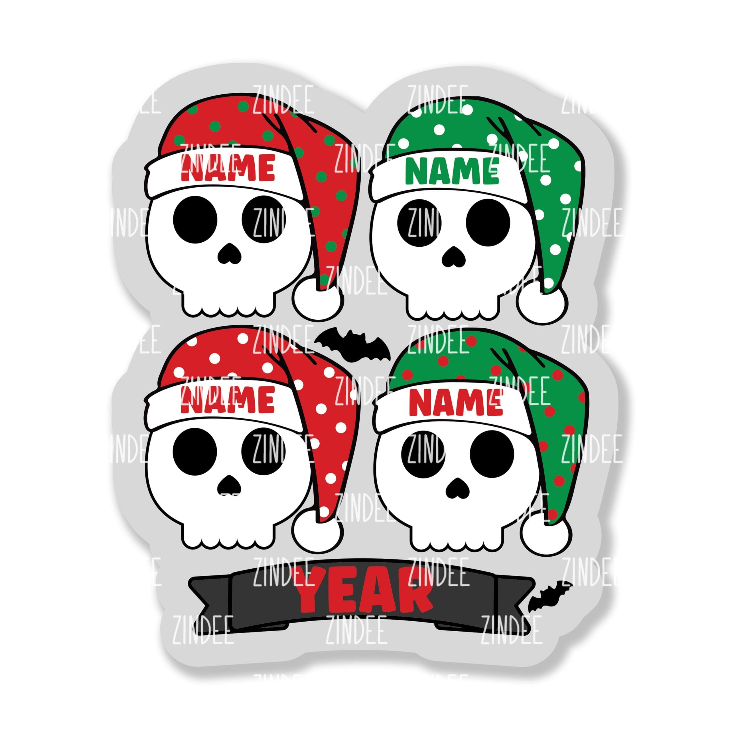 Skull Family Ornament 4 (4.5 inch)
