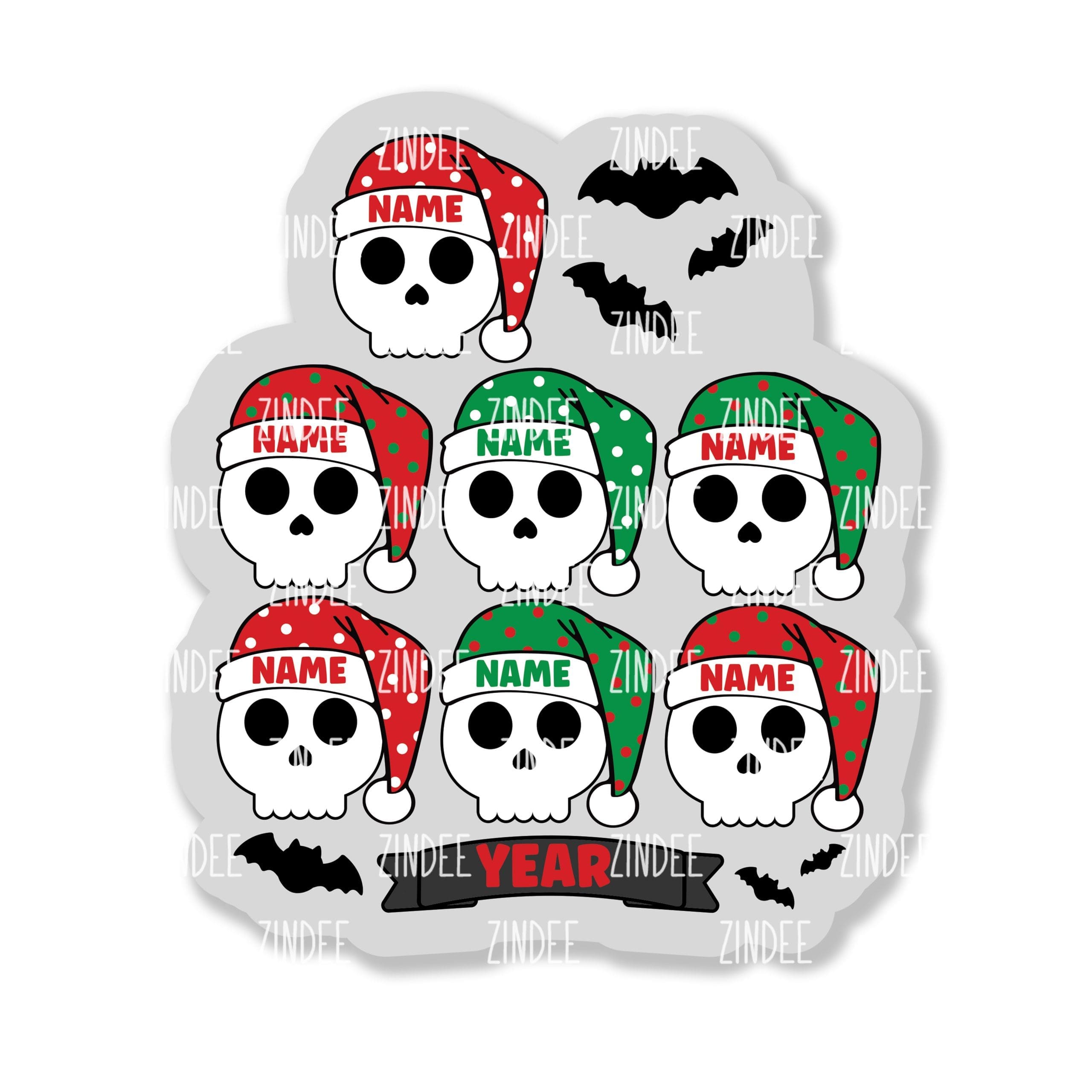 Skull Family Ornament 7 (4.5 inch)