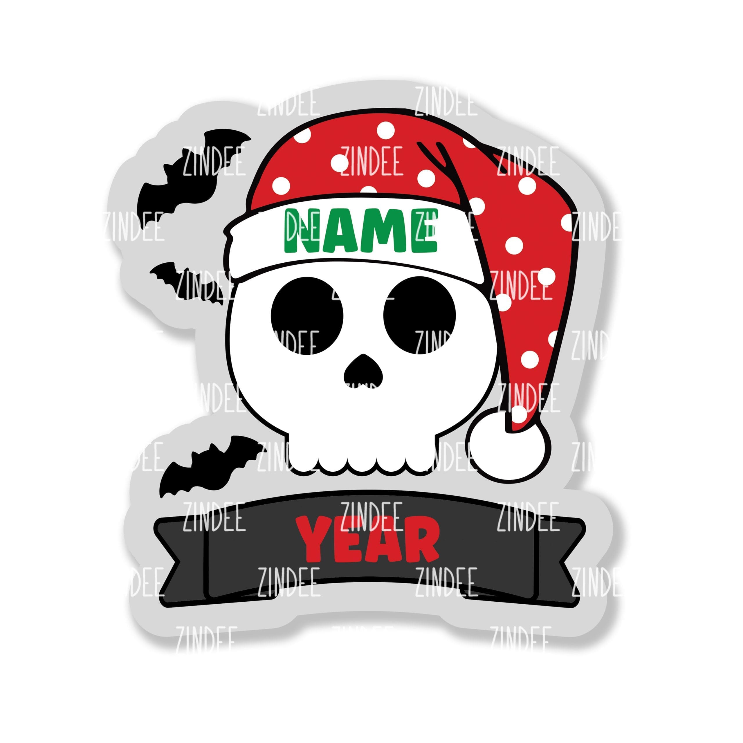 Skull Family Ornament Single (4.5 inch)