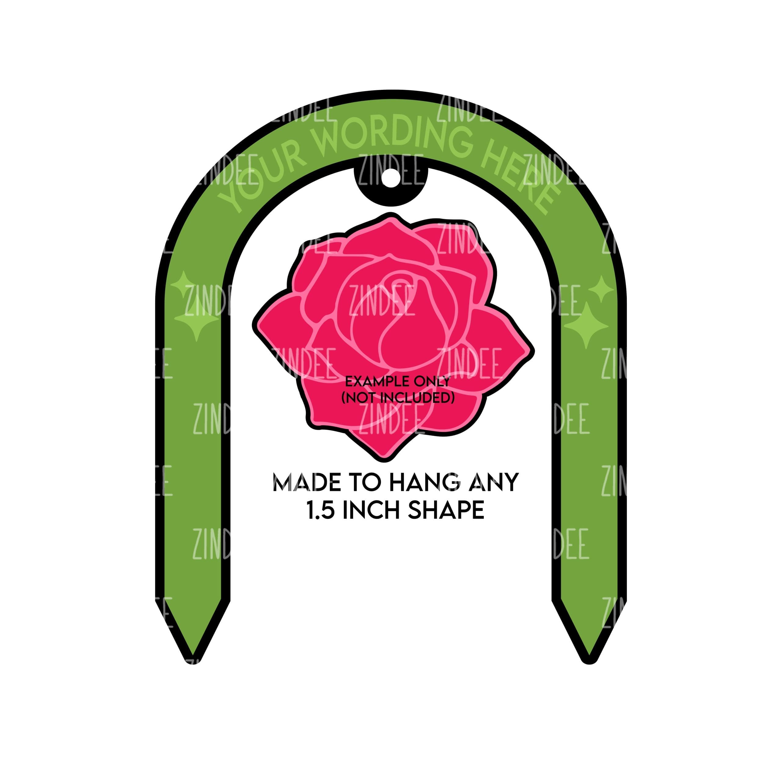 Arched Plant Stake (with space for hanging charm)