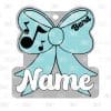 Band Bow Hair Tie Holder- Pony Tail | Also Available as Sticker or UV DTF